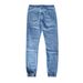 Foreign Trade Jogger Lace-Up Slim Fit Elastic Fashion Men's Jeans Size 29-36_mkmklike.com