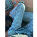 Streetwear Checkered Denim Jeans – Retro Blue Plaid High-Waisted Flare Pants For Men & Women (S-3XL, Unisex Baggy Fit)_mkmklike.com