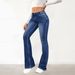 Women's Clothing Summer New Retro Washed Stretch Trousers Jeans_mkmklike.com
