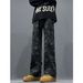 American High Street Vibe Camouflage Jeans Men's Spring And Autumn New Trendy Brand Ruffian Handsome Wide-leg Logging Scimitar Overalls_mkmklike.com