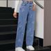 Retro Korean Style Slimming Wide Leg Jeans for Women Loose Fit Floor Length Trousers Trendy Denim_mkmklike.com