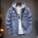 Loom New Men's Casual 2025 Spring American Style Trendy Distressed Detachable Hooded Denim Jacket For Men_mkmklike.com