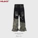 Men's Clothing Distressed Hole Design Men's And Women's Jeans Flared Wide Leg Pants_mkmklike.com