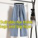 Plus-size Women's Elastic Waist Jeans, Mid-rise, Slimming, Thin Straight-leg Pants, Loose And Versatile Wide-leg Pants_mkmklike.com