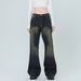Men’s Retro Slim Fit Flared Jeans – Vintage High-Waisted Denim Pants (Blue & Azure, S-XL)_mkmklike.com
