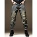 Men's Clothing Ripped Jeans Trendy Retro Patched Loose Straight Leg Casual Trousers Mid Waist Standard Thickness Spring Autumn_mkmklike.com