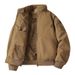 Cross-Border European Size Flight Jacket Men Winter Fleece Lined Thickened Trendy Brand Multi-Pocket Casual Loose Fit_mkmklike.com