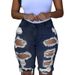 Women's Clothing Fashion High Waist Ripped Denim Shorts For Women_mkmklike.com