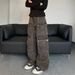Men's Clothing Retro Distressed Washed Multi Pocket Workwear Jeans For Women Street Style Loose Casual Pants_mkmklike.com