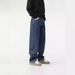 Vintage Washed Blue Jeans For Men - Relaxed Straight Fit Denim Pants (S-XXXL, Unisex 90s Retro Street Style)_mkmklike.com