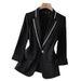 Women's Clothing White small suit jacket for women 2023 new spring and autumn Korean style casual high-end fashion suit ladies tops_mkmklike.com