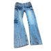 Men's Vintage High-Waisted Flared Jeans 70s Retro Wide-Leg Denim Lightweight Polyester Distressed Wash S-3XL_mkmklike.com