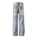 American Style Washed Vintage White Jeans Men's Trendy Loose Straight Pants Versatile Wide-Leg Floor-Length Trousers_mkmklike.com