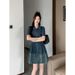 Hong Kong Style Denim Dress, Women's Summer New Style, High-End And Western-Style Temperament, Polo Collar Sleeved Short_mkmklike.com