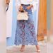 Trendy Lace Trim Denim Skirt For Women - High Waist A-Line Mini Skirt With Feminine Details (White/Black/Blue, S/M/L/XL/XXL)_mkmklike.com