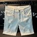 Men's Clothing Ins Trendy Fashion Cat Whisker Hole White Denim Shorts Men's Summer Ink Splashed Casual High Street Stretch Four Point Pants_mkmklike.com