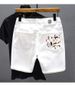 Men's White Five Point Denim Shorts Stylish Thin Summer New Super Trendy Men's Clothing_mkmklike.com