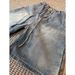 Men's Washed Blue Denim Shorts Straight Leg Five Point Pants Summer Retro High Street Style Logging Workwear_mkmklike.com