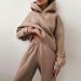 Women's Clothing sweatshirt set solid color casual fashion sports trousers two piece drop shipping_mkmklike.com