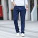 Four Seasons Versatile Jeans Men's Slim-fit Straight Jeans Men's Elastic Fattened Plus Size Business Jeans Men's_mkmklike.com