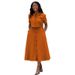 Women's new temperament round neck short-sleeved top high waist button-down skirt suit_mkmklike.com