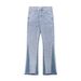 Men's Light Blue Jeans - Summer Thin Stretch Comfortable Straight Leg Loose Fit High Street Casual Trousers_mkmklike.com