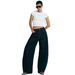 High-Waisted Wide-Leg Jeans For Women – Vintage Washed Denim Pants With Relaxed Fit & Curved Hemline_mkmklike.com