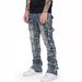 Men's Clothing Men's Denim Workwear Straight Pants Fashion Ins Hot Selling Elastic Patch Denim Layered Flared Men's Pants_mkmklike.com