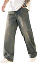 Men's Clothing Solid Color Straight Leg Jeans For Men Gothic High Street Casual Trend Loose Long Pants_mkmklike.com