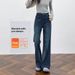 Women's New Flared Denim Pants, High-waisted, Slimming, Loose-fitting, Casual Long Jeans_mkmklike.com