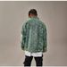 Men's Vintage Distressed Denim Jacket - Oversized Streetwear Button-Up Coat With Faded Print & Contrast Stitching_mkmklike.com