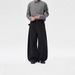 Urban Streetwear Distressed Denim Pants With Metal Studs & Flared Legs For Men & Women - High Waist Wide Leg Jeans In Black & White_mkmklike.com