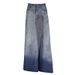 "Women's Asymmetrical High-Slit Denim Skirt – Low Waist & Trendy Streetwear Style"_mkmklike.com