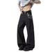 Cross-border American High Street Design Sense Loose Jeans Men's Trendy Brand Black Loose And Versatile Casual Long Pants Men_mkmklike.com