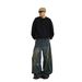 American Washed, Worn, Dirty, Dyed, Ripped Jeans, Men's And Women's Trendy Brand Loose Wide Leg Pants, Floor Bending_mkmklike.com