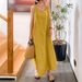 Women's Clothing new long version sling cotton and linen simple style loose pocket round neck temperament sleeveless dress _mkmklike.com