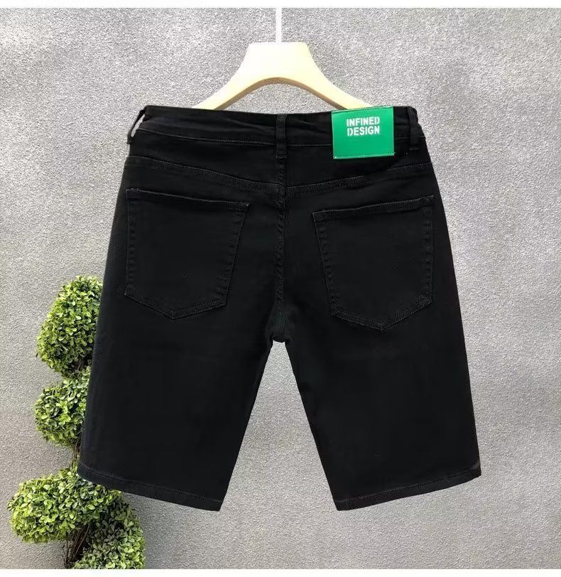 Men's Clothing Trendy Brand Cool Simple Solid Color Slim Pants Men's Summer Shorts_mkmklike.com