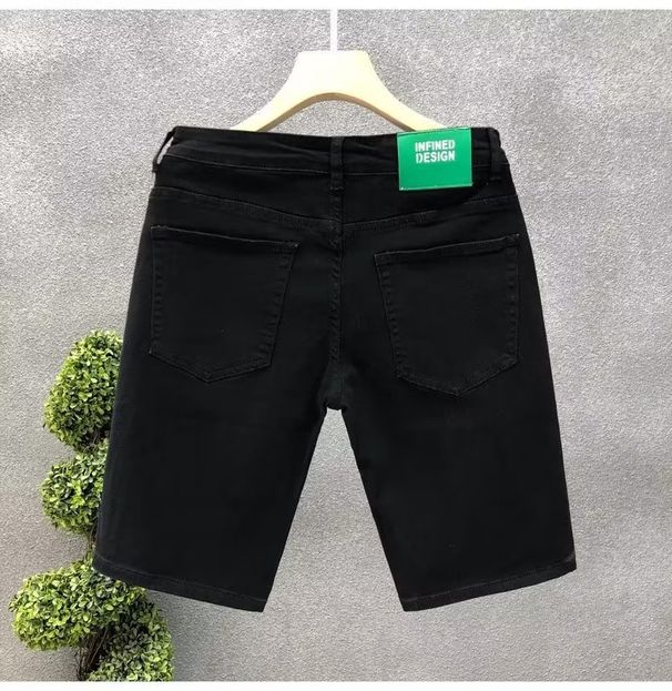 Men's Clothing Trendy Brand Cool Simple Solid Color Slim Pants Men's Summer Shorts_mkmklike.com