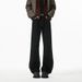 Thin And Tall Black Curved Jeans Men's Four Season American Style Cleanfit Micro Flared Slim Straight Leg Pants_mkmklike.com