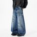 Men's Heavy Duty Studded Patch Curved Blade Jeans Loose Wide Leg Pants New Autumn Style American High Street Fashion_mkmklike.com