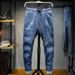 200Kg Extra Large Size Jeans Men's Ribbed Elastic High Waist Straight Jeans Men's Wide Foreign Trade_mkmklike.com