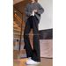 Black Pull Jeans Men's Slim Straight Casual Pants_mkmklike.com