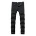 Men's Clothing Stretch Straight Jeans Casual Solid Color Trousers_mkmklike.com