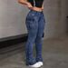 "Slim-Fit Side-Pleated Jeans – Stretch Rayon Denim With Utility Pockets (Dark Blue, S-XXL)"_mkmklike.com