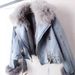 Women's Clothing Trendy New Styles Autumn And Winter New Fox Fur Collar Lining Fashionable Small Denim Jacket Women's Short Top Jacket_mkmklike.com