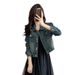 Chicco Jacket Thin New Style Petite Short Denim Coat Fashion Versatile Slim Fit Women's Clothing Free Shipping_mkmklike.com