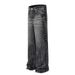 American Style Water Ripple Straight-Leg Jeans Men's High Street Trendy Vibe Washed Vintage Loose Wide-Leg Pants_mkmklike.com