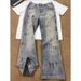 Men's Clothing Men's Trendy Washed Distressed Curved Jeans Loose Fit Versatile Long Pants Spring Autumn Street Style Clean Fit_mkmklike.com