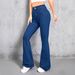 Women's Clothing Stretch Flared Jeans - Slim Fit Bootcut Denim Pants With Medium Waist (Dark Blue, S-XXL)_mkmklike.com