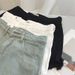 Women's High-Waisted A-Line Denim Shorts Summer American Style Hot Girl Loose Fit Slimming Wide Leg Frayed Hem Hot Pants_mkmklike.com